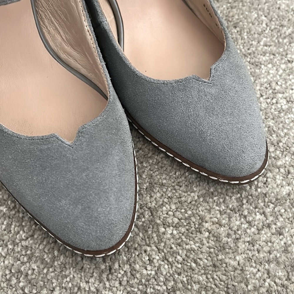 Sundance Eden Path Gray Suede Slingback Heels Size EU37 - Picture 4 of 12